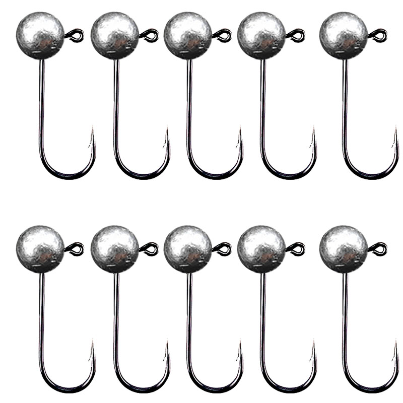 Fishing Hook Barbless - 10pcs/lot Jig Head Fishing Hook 1g