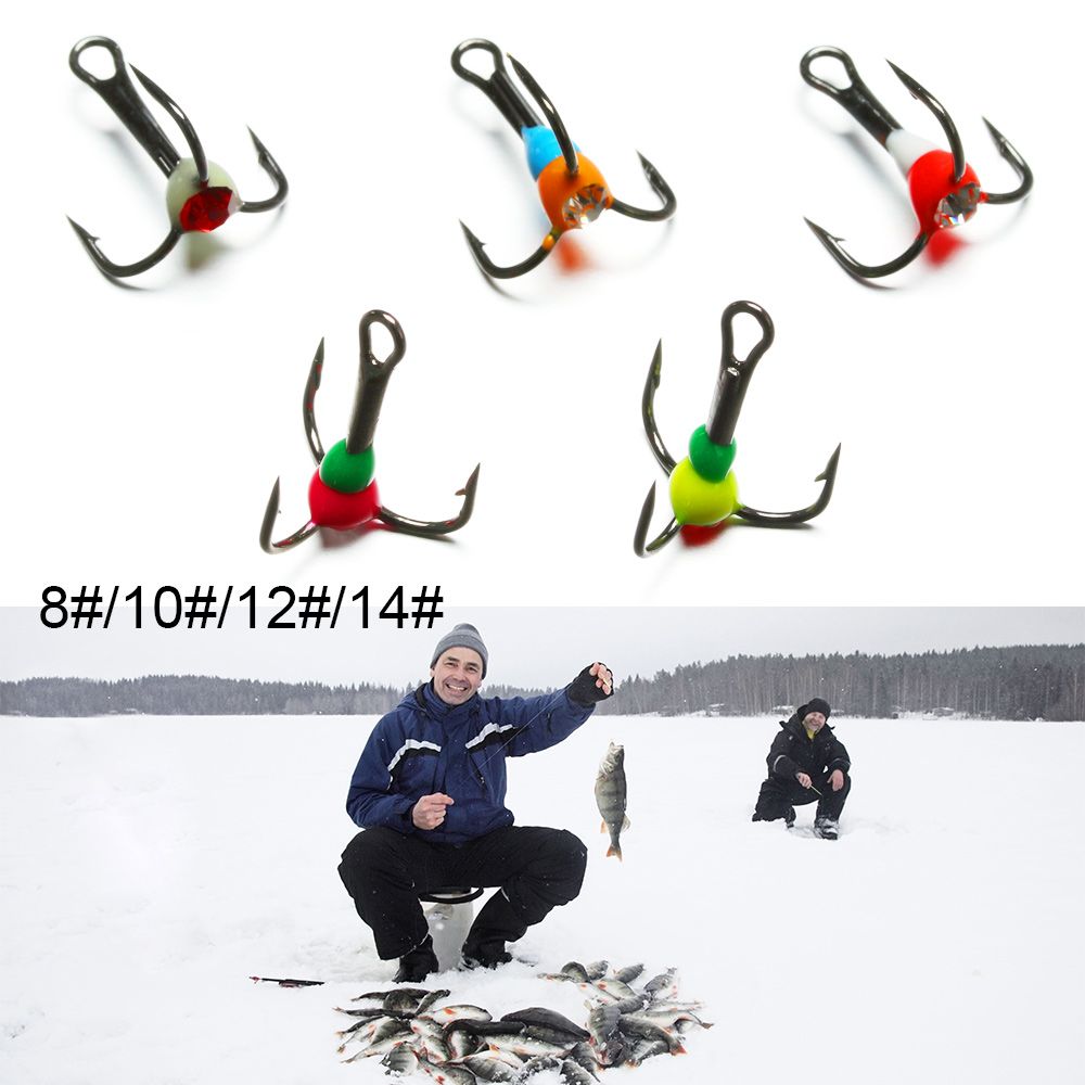 Fishing Hook Size - 5pcs Fishing Hooks Winter Ice Fishing