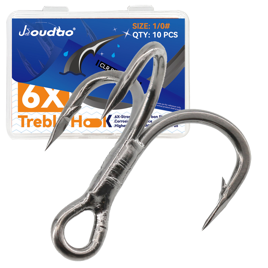 Fishing Hook Barbless - 6X Fishing Treble Hook 10Pcs Triple