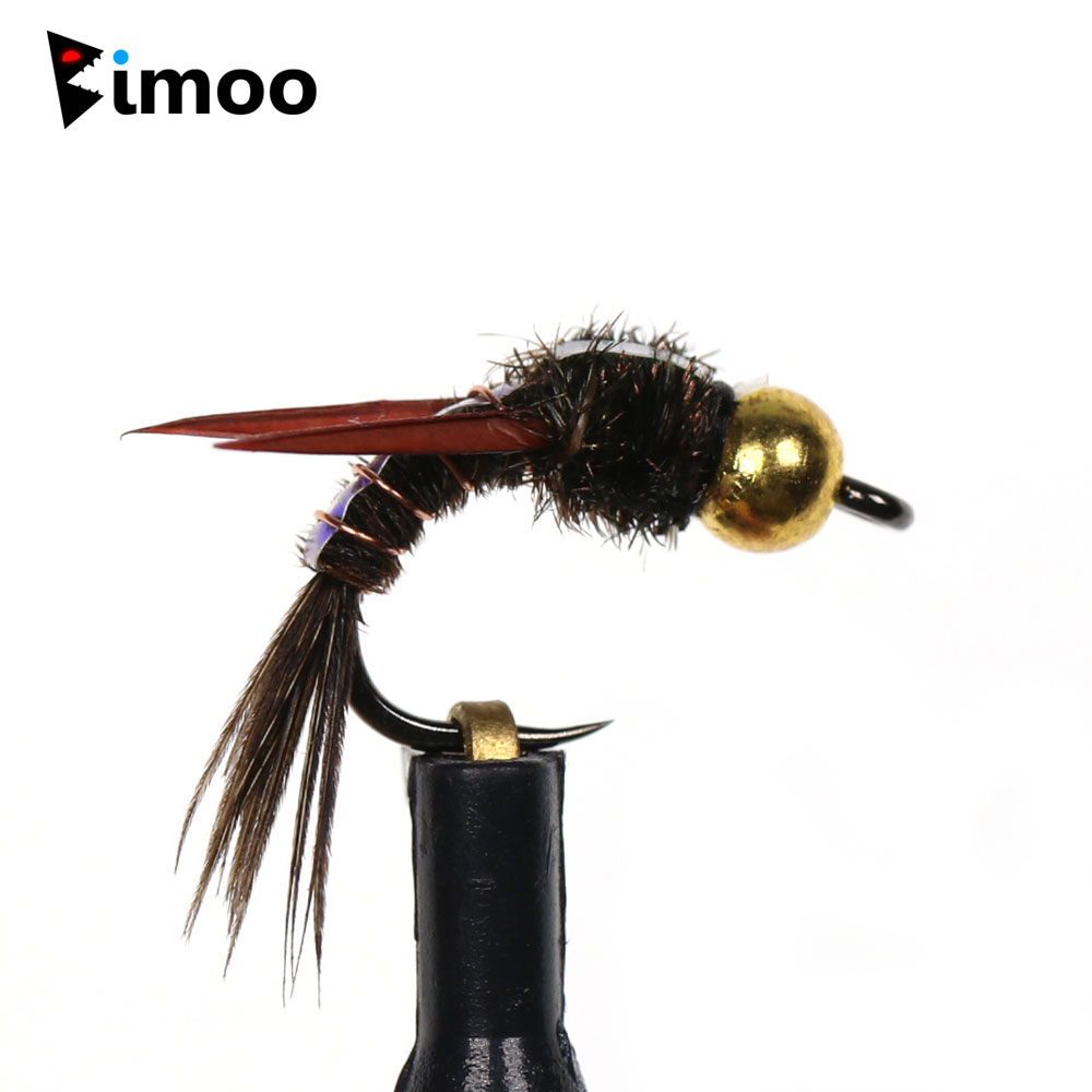 Fishing Hook Barbless - Bimoo 8pcs Brass Beadhead Evil Weevil