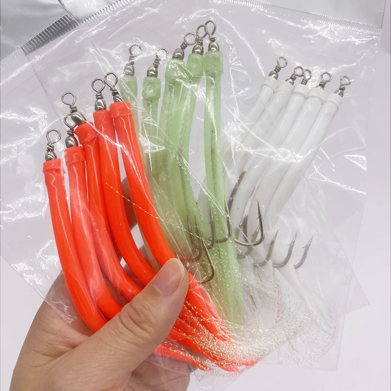 1/5Pcs CodfishFishing Eel Tube - Fishing Hook Offset ulasan dan harga