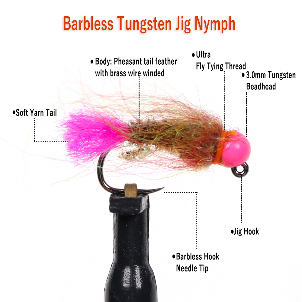Wifreo 12pcs Tungsten Beadhead - Fishing Hook Barbless ulasan dan harga