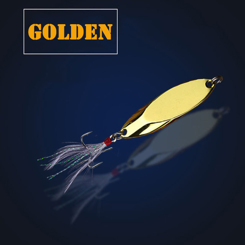 1pc 2.5g-35g Metal Spoon Lure  - Fishing Hook Treble ulasan dan harga