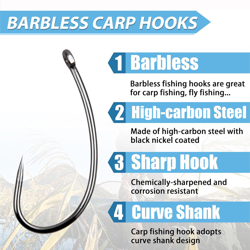 180PCS Barbless Fishing Hooks  - Fishing Hook Circle ulasan dan harga