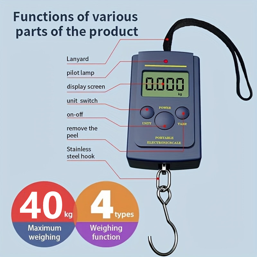 40kg Multifunctional Mini Elec - Fishing Hook ulasan dan harga