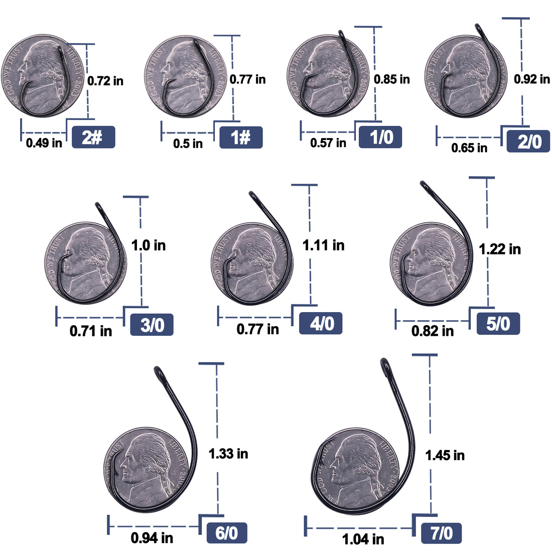 9KM 25-50Pcs Inline Wide Gap C - Fishing Hook Circle ulasan dan harga