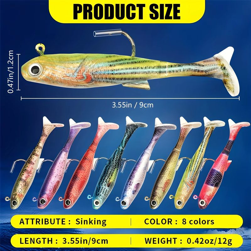 Pre-Rigged Sea Bass Lure | 3-P - Fishing Hook Weedless ulasan dan harga