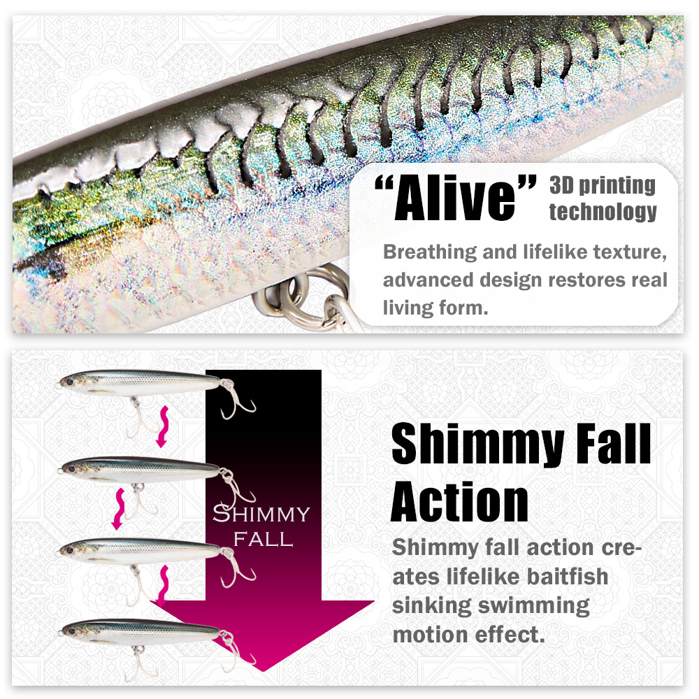 B&U Sinking Pencil Fishing Lur - Fishing Hook Treble ulasan dan harga