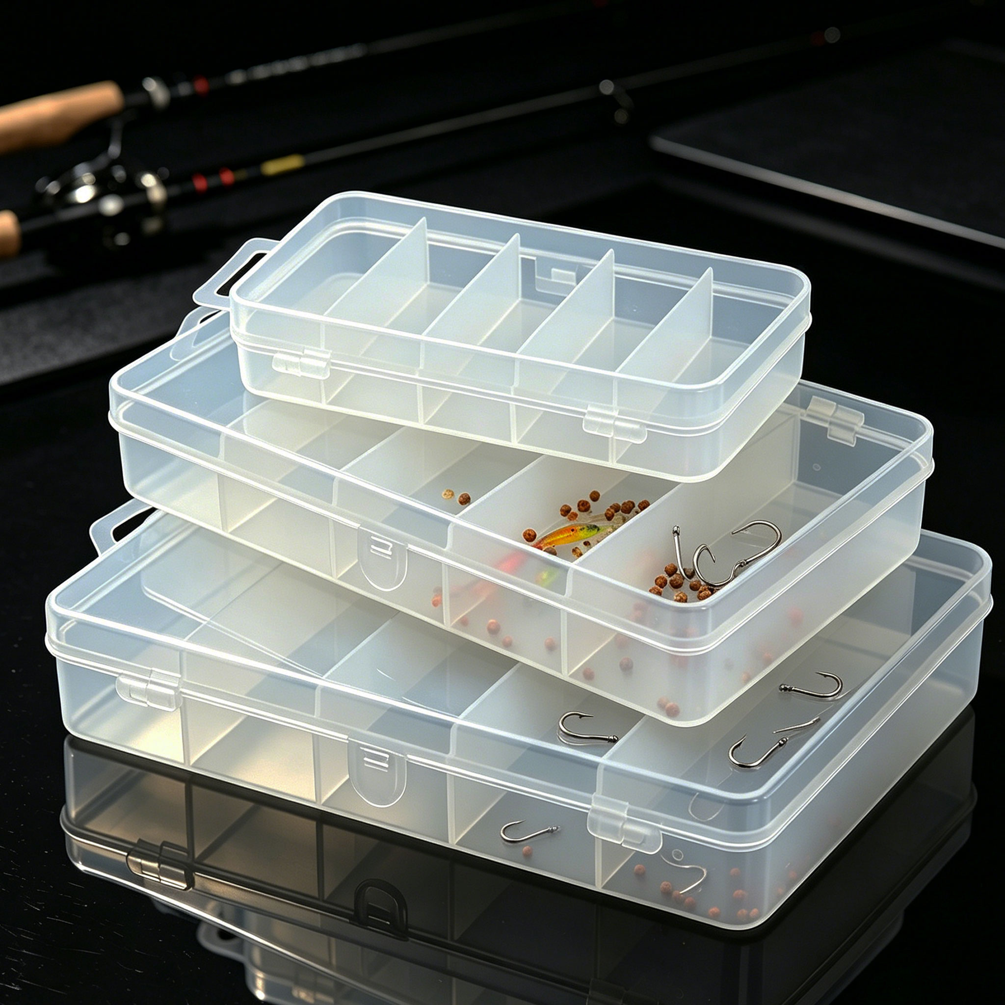 1/3pcs 3 Sizes of Plastic Fish - Fishing Hook Box ulasan dan harga