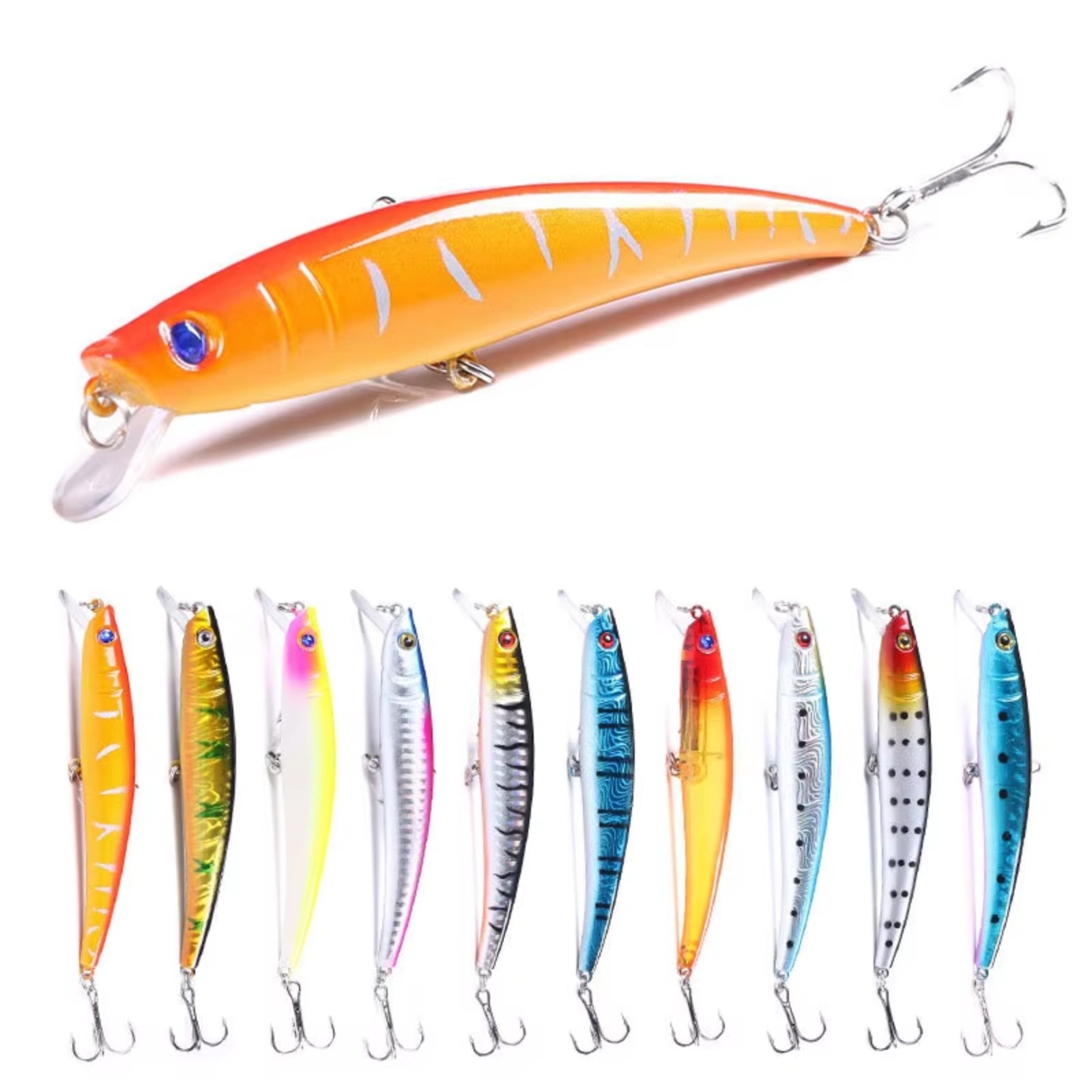 Minnow Fishing Lure 110mm 13g  - Fishing Hook Treble ulasan dan harga