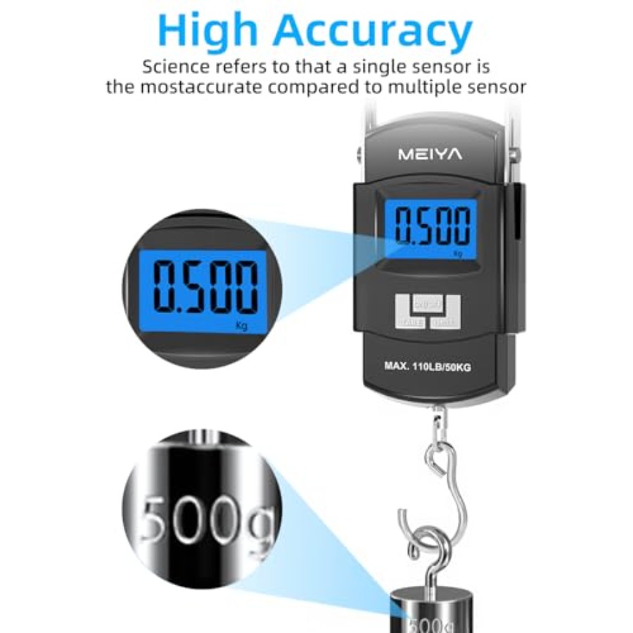 Fish Scale 110lb/50kg Digital  - Fishing Hook Stainless Steel ulasan dan harga
