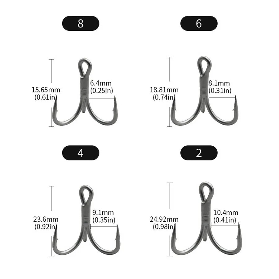 Fishing Treble Hooks High Carb - Fishing Hook Barbless ulasan dan harga