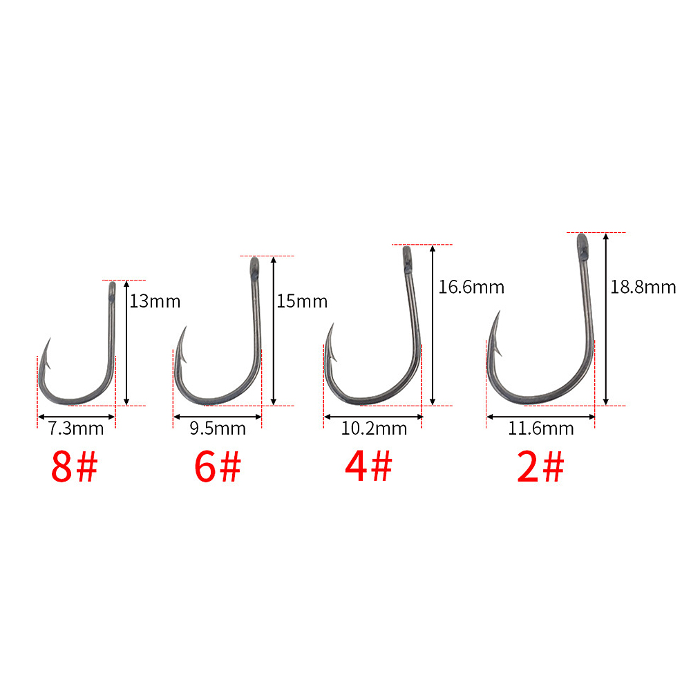 ABST  50Pcs Barbed Coated Carp - Fishing Hook ulasan dan harga