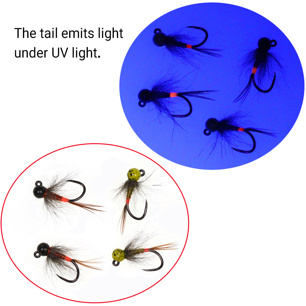 6PCS Jig Tungsten Bead Head Ny - Fishing Hook Barbless ulasan dan harga