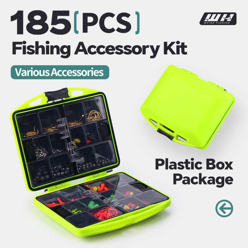 WEIHE 185pcs Fishing Accessori - Fishing Hook Box ulasan dan harga