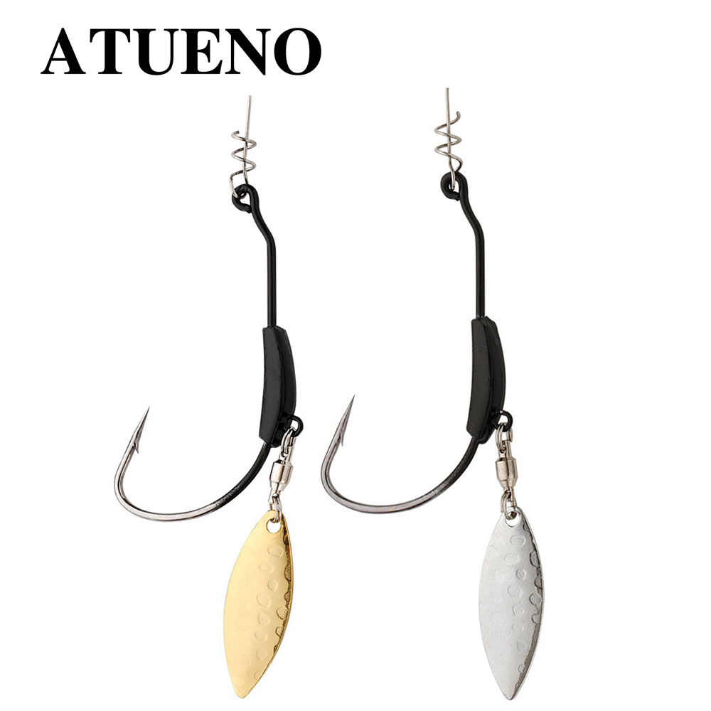 ATUENO 4pcs Offset Fishing Hoo - Fishing Hook Offset ulasan dan harga