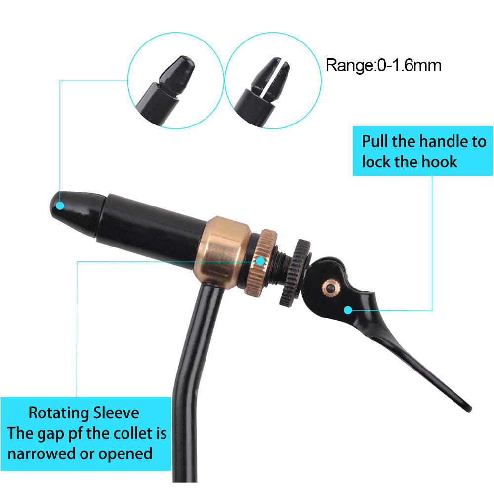 Rotary Fly Tying Vise Tool Saf - Fishing Hook Jig ulasan dan harga