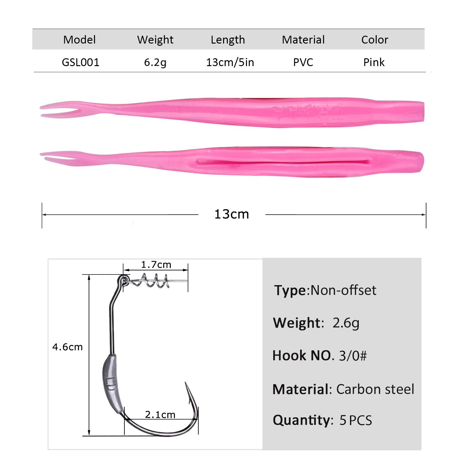 Goture 5pcs Weedless Split Tai - Fishing Hook Weedless ulasan dan harga