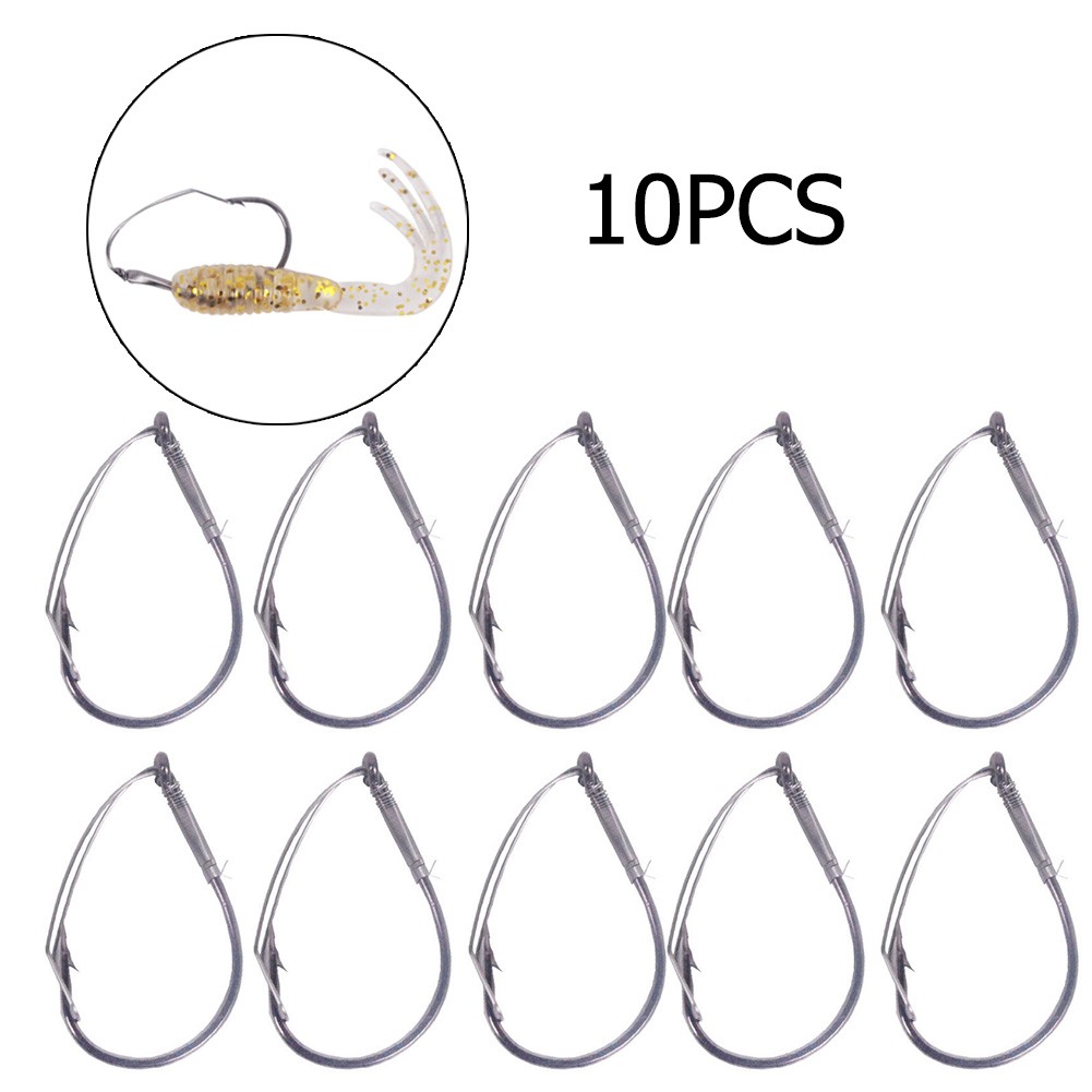 10Pcs/Box High Carbon Steel Wa - Fishing Hook Weedless ulasan dan harga