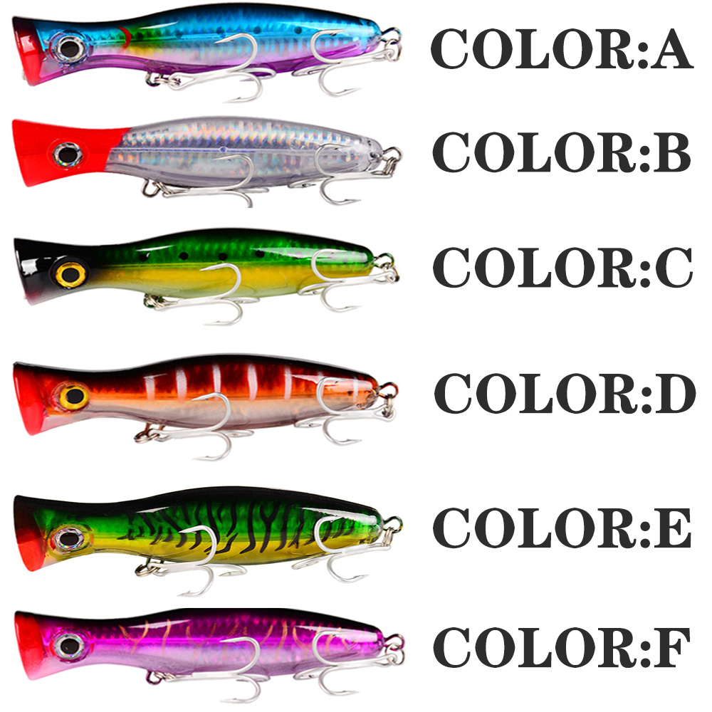 PROBEROS 1pc 13cm 43g Popper F - Fishing Hook Treble ulasan dan harga