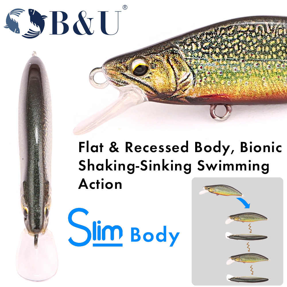 B&U Trout Pattern Hard Bait Si - Fishing Hook Treble ulasan dan harga
