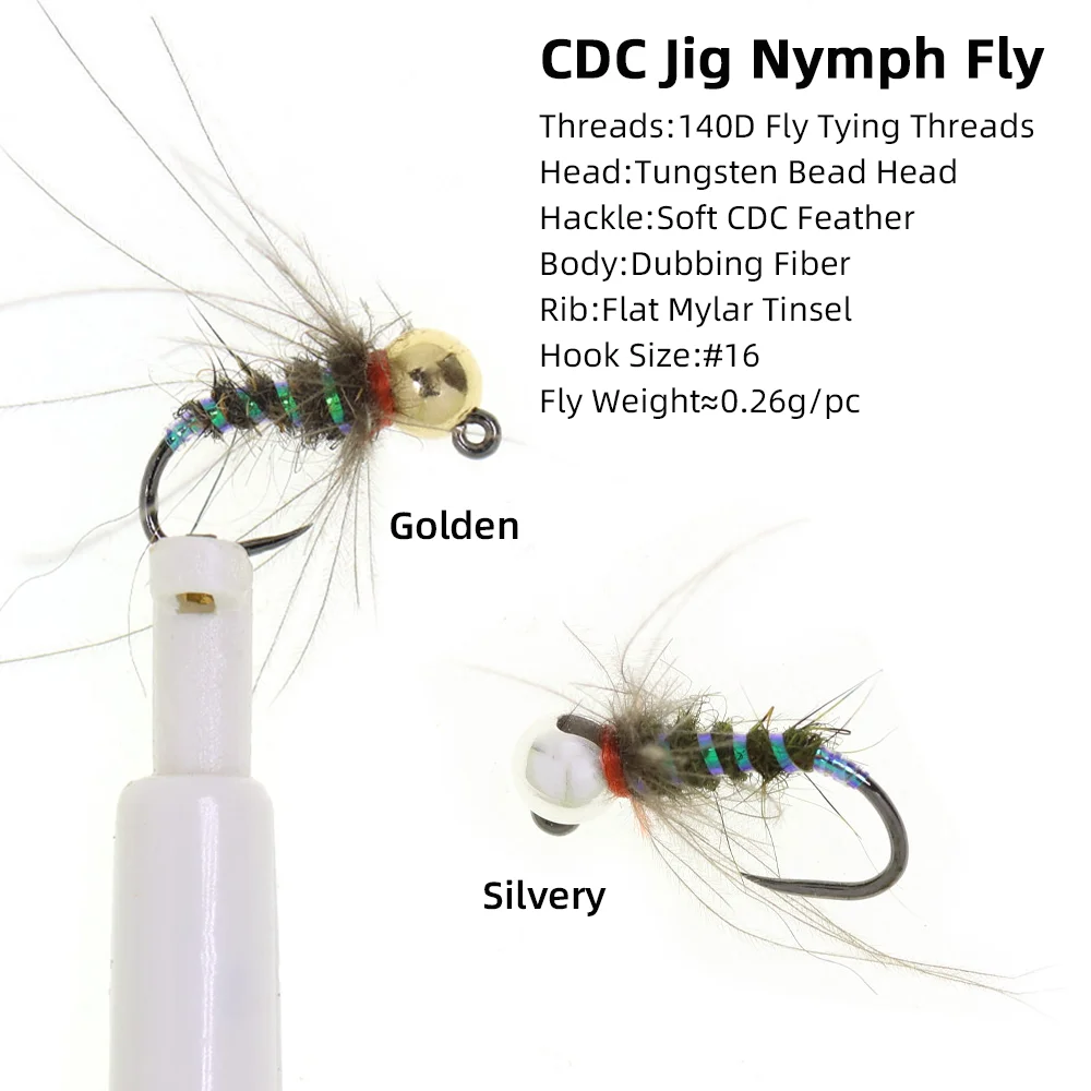 4pcs #16 Tungsten Beadhead CDC - Fishing Hook Barbless ulasan dan harga