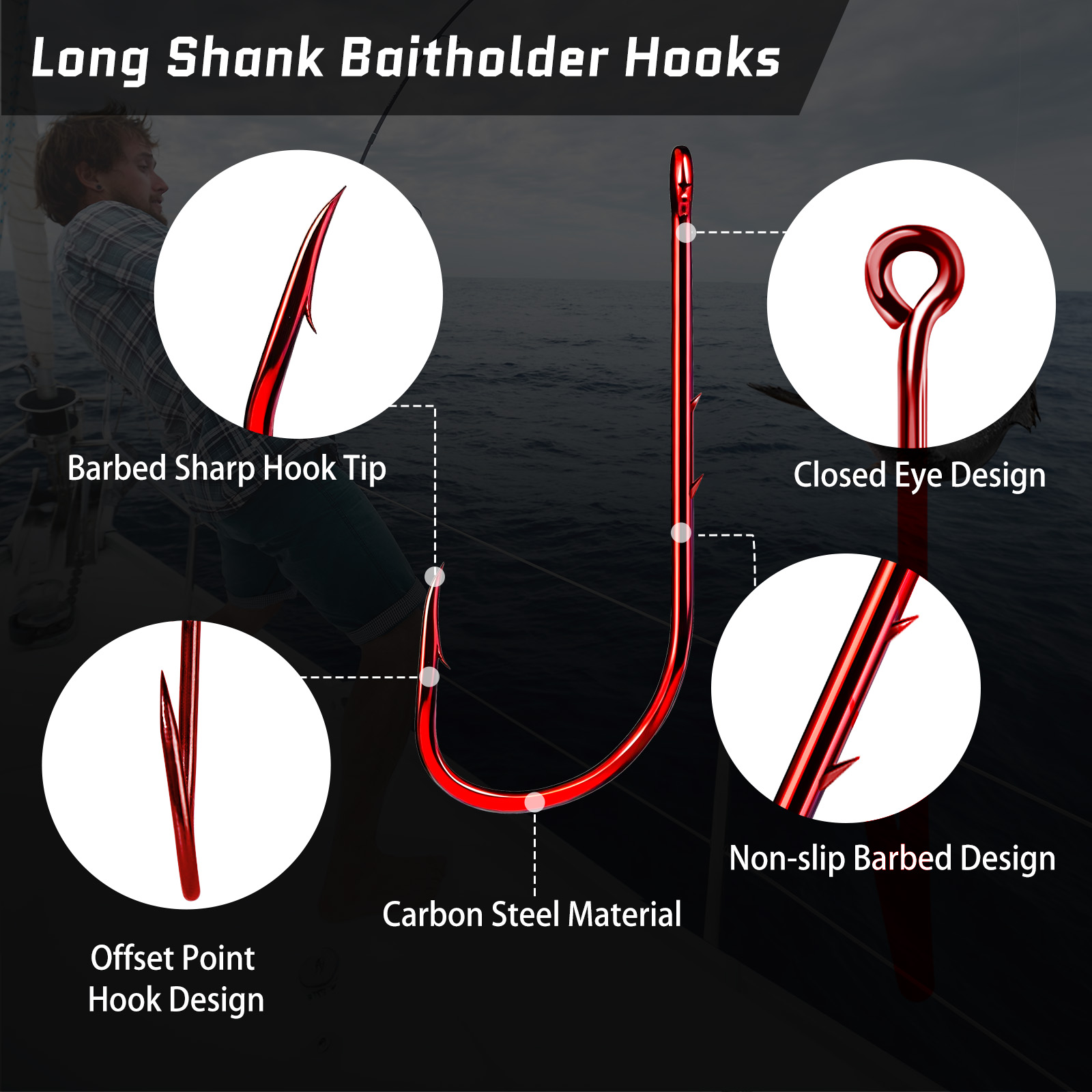 9KM Baitholder Fishing Hooks L - Fishing Hook Circle ulasan dan harga