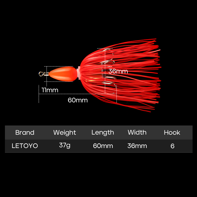 37g Weedless Football Jig Head - Fishing Hook Weedless ulasan dan harga