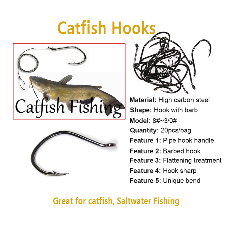 Wifreo 20pcs V Shape Catfish H - Fishing Hook Barbless ulasan dan harga