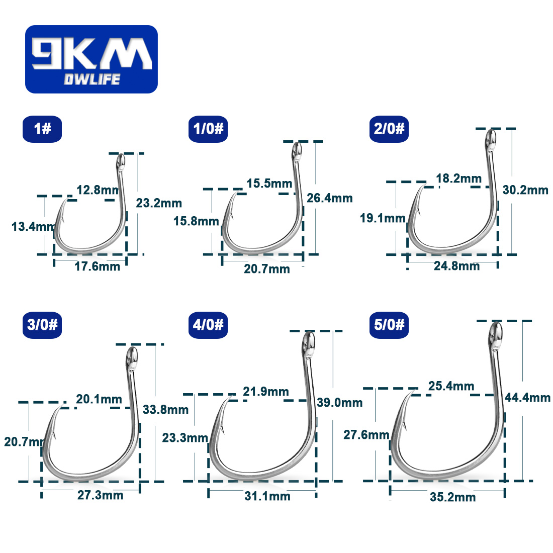 9KM Fishing Hooks Saltwater Li - Fishing Hook Circle ulasan dan harga