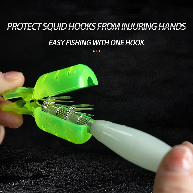 10Pcs/Lot Squid Jig Hook Cover - Fishing Hook Jig ulasan dan harga