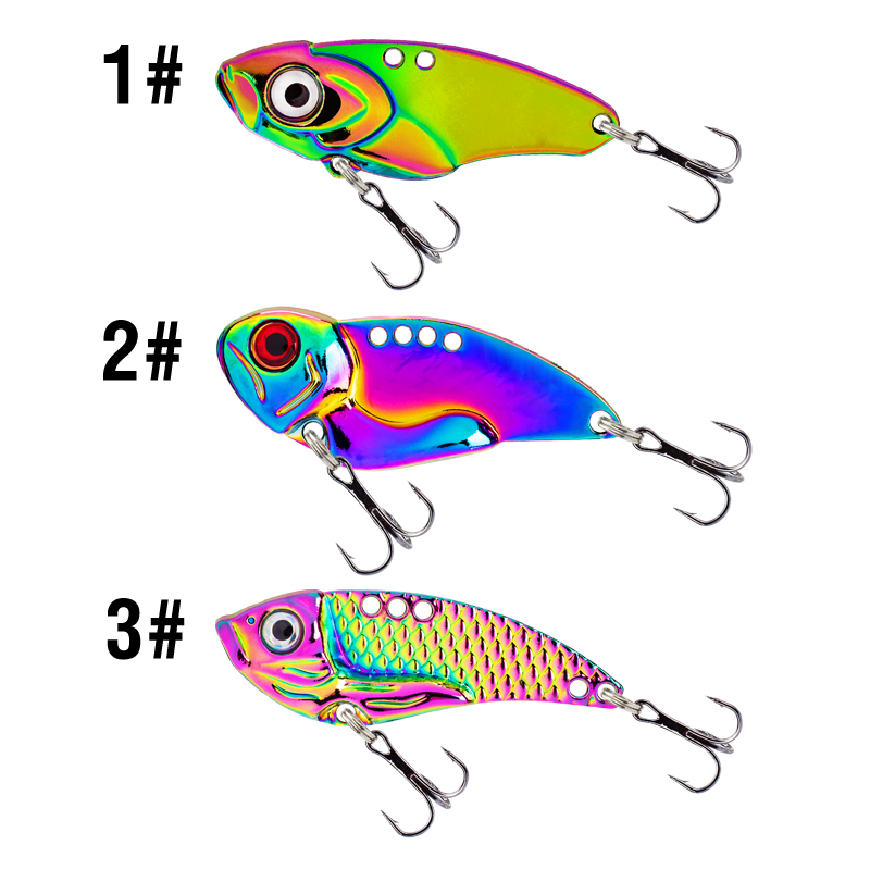 3PCS Metal Colorful VIB Lure 5 - Fishing Hook Treble ulasan dan harga