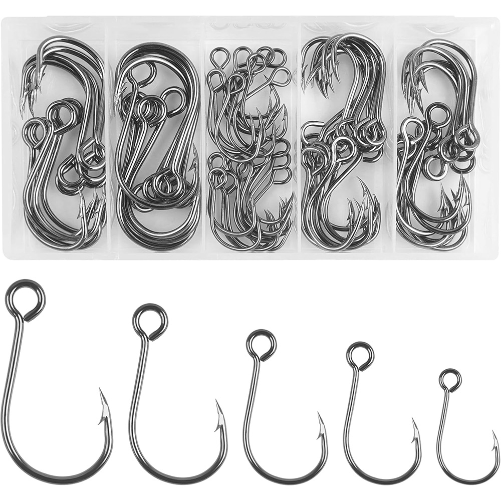 70Pcs Fishing Inline Single Ho - Fishing Hook Circle ulasan dan harga