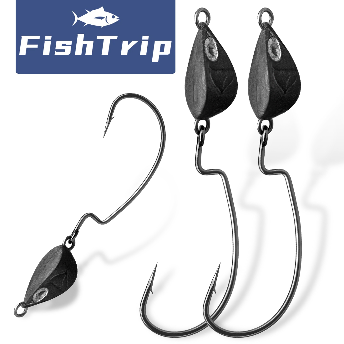 FishTrip 10Pcs Jig Head Fishin - Fishing Hook Weedless ulasan dan harga