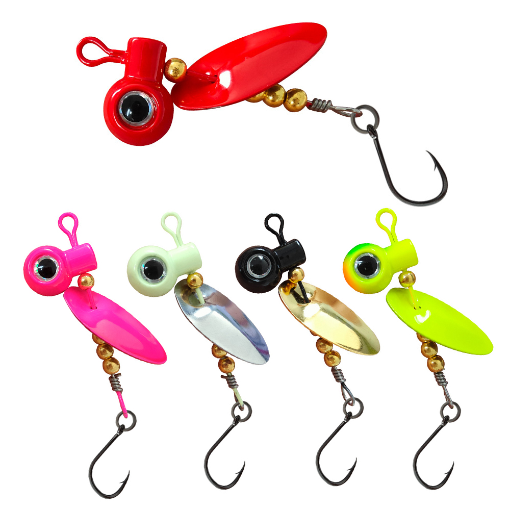 5pcs Crappie Jig Heads With Sp - Fishing Hook Offset ulasan dan harga