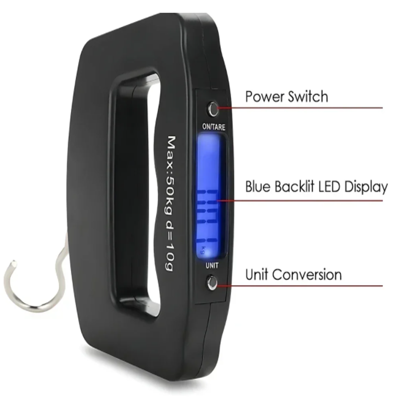 50kg/10g Travel Luggage Scale  - Fishing Hook ulasan dan harga