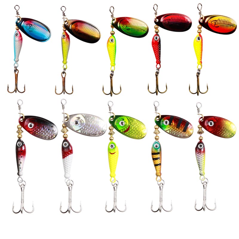 10pcs/Set Spinner Lures 9.1g 7 - Fishing Hook Treble ulasan dan harga