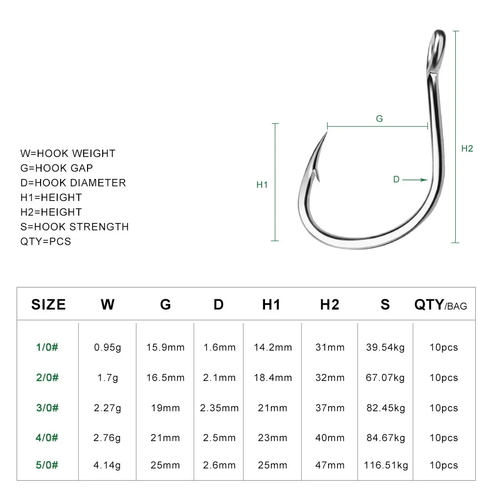 Ring Eye Fishhooks Fishing Hoo - Fishing Hook Circle ulasan dan harga