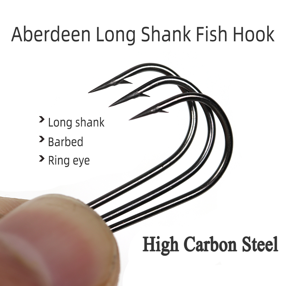 ICERIO 100PCS 16# - 3/0 Long S - Fishing Hook Barbless ulasan dan harga