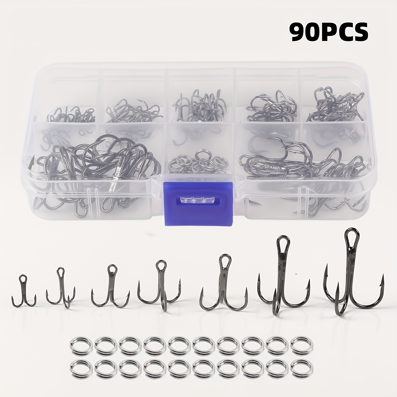 90pcs/set The lure triple-hook - Fishing Hook Circle ulasan dan harga