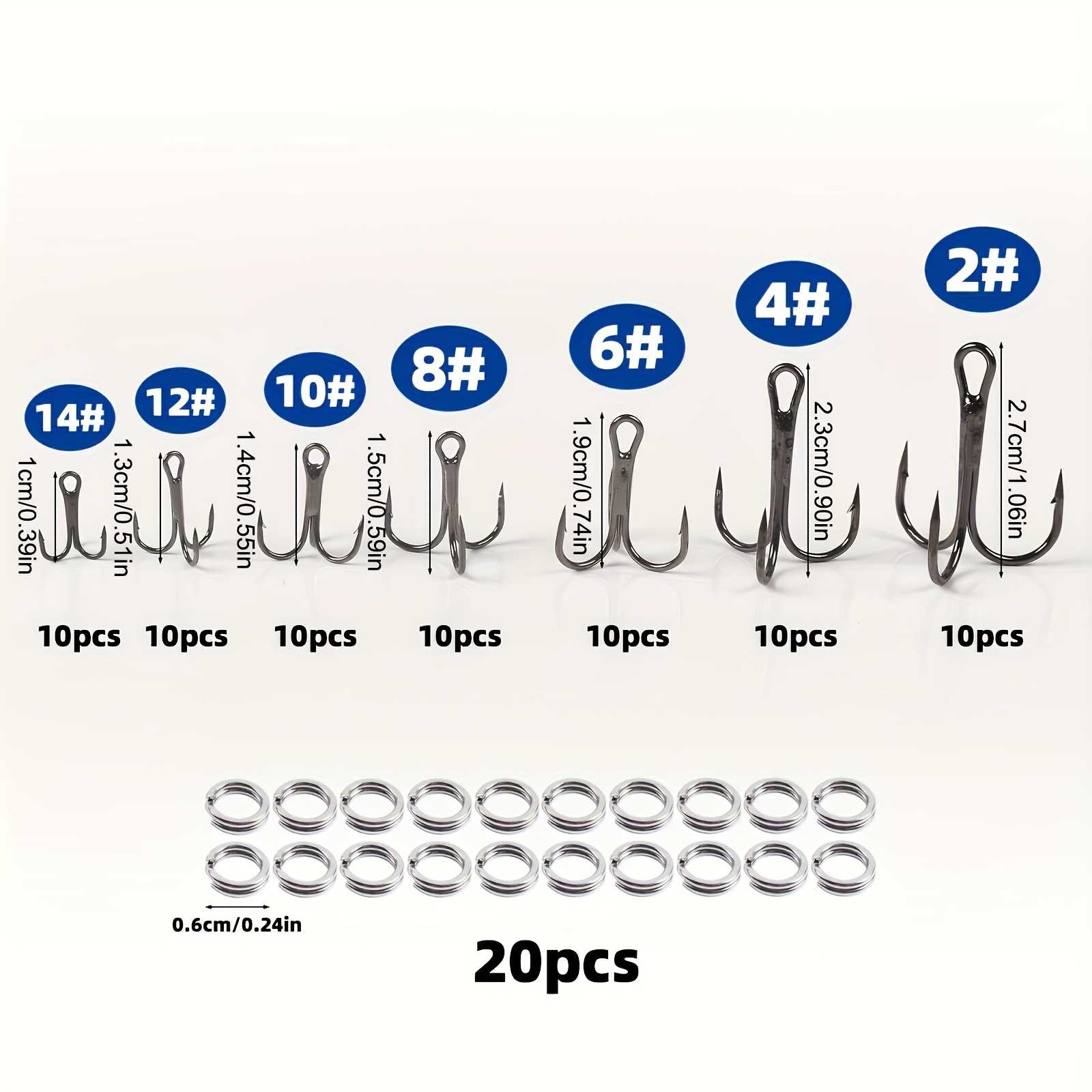 90pcs/set The lure triple-hook - Fishing Hook Circle ulasan dan harga